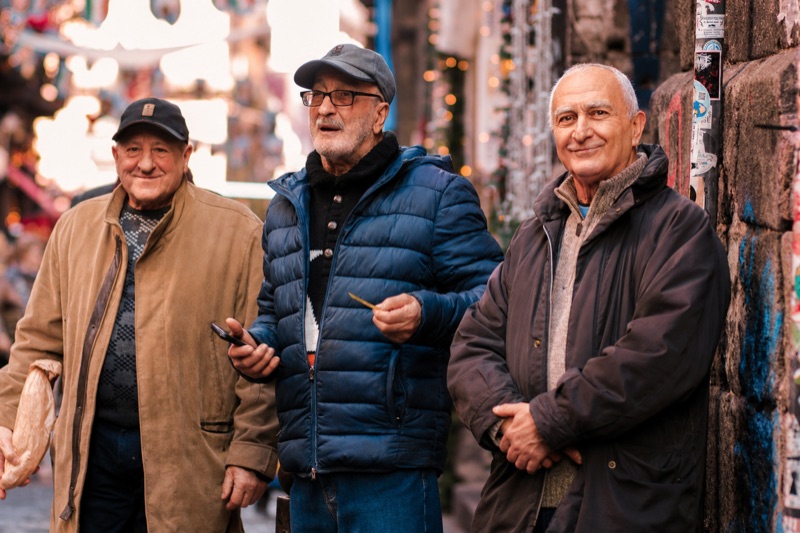 Three longtime friends spending time together in the city